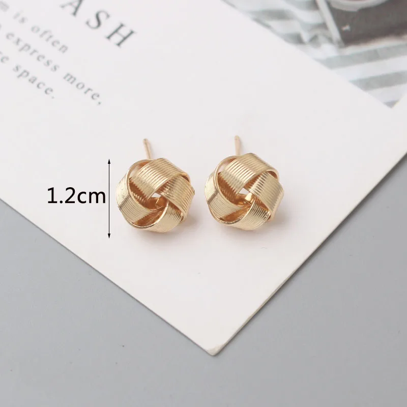 Tiny Metal Stud Earrings for Women Gold Color Twist Round Earrings Small Unusual Earrings boucles d'oreilles Fashion Jewelry - Image 17