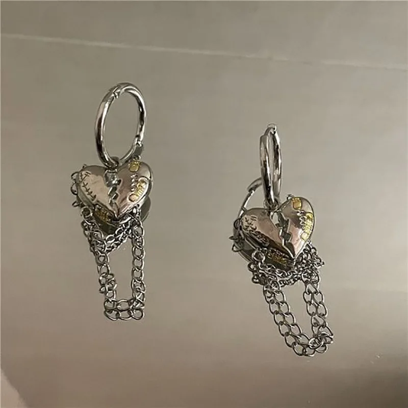 Y2K Irregular Liquid Earrings for Women Silver Color Hip-Hop Punk Fashion Geometric Earring Clip Girl 2024 Trendy Party Jewelry - Image 17