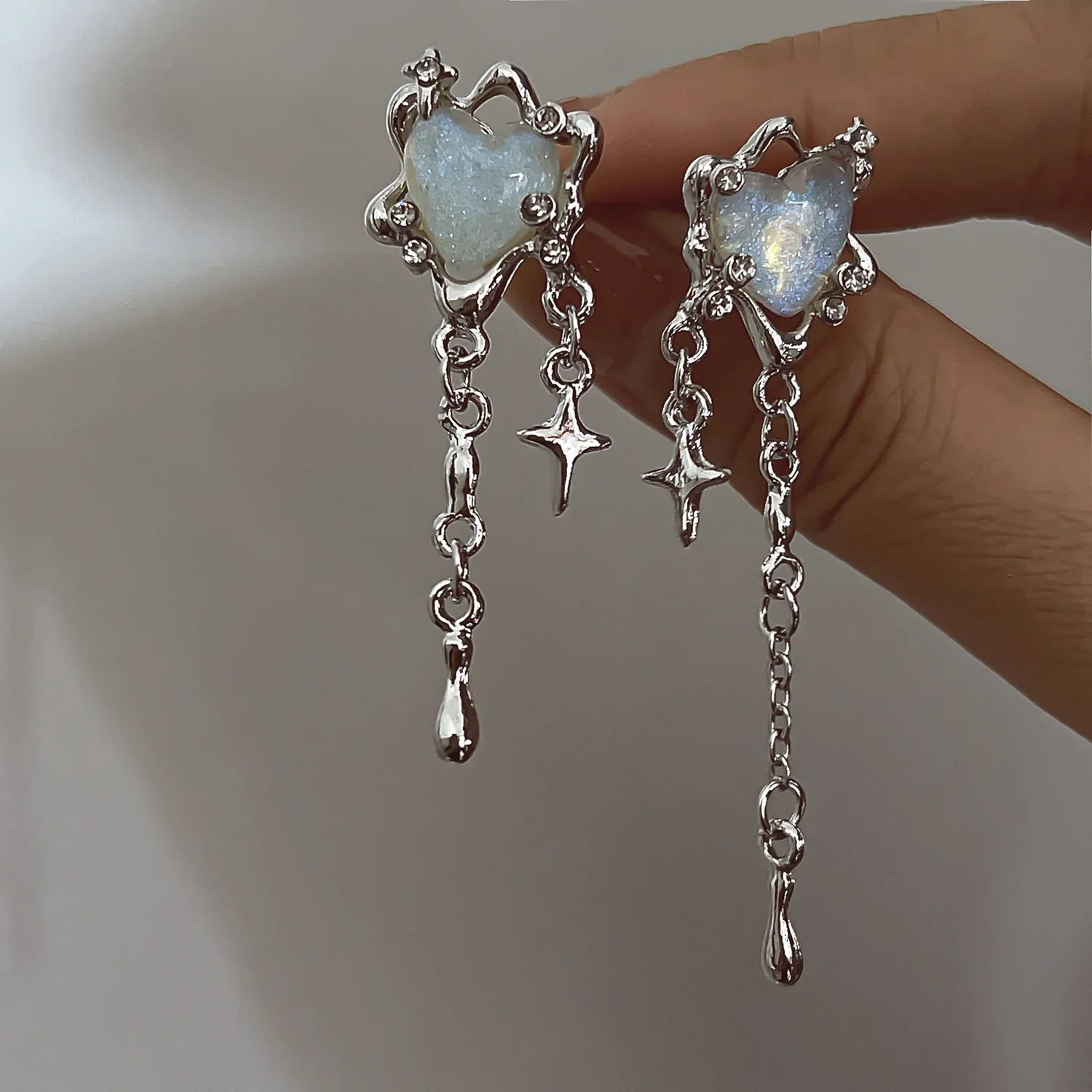 Y2K Irregular Liquid Earrings for Women Silver Color Hip-Hop Punk Fashion Geometric Earring Clip Girl 2024 Trendy Party Jewelry - Image 24