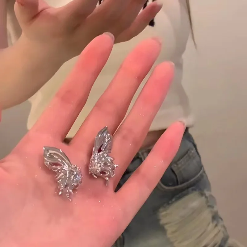 Y2K Irregular Liquid Earrings for Women Silver Color Hip-Hop Punk Fashion Geometric Earring Clip Girl 2024 Trendy Party Jewelry - Image 28